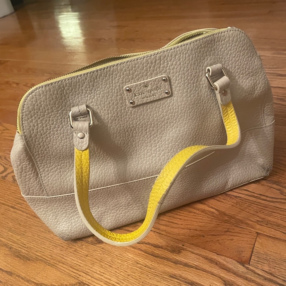 Kate Spade Cream and Yellow Shoulder Bag